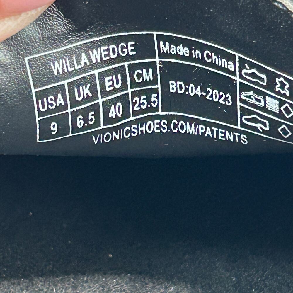 Vionic Willa Wedge Loafers Suede Slip On Black Women's 9 NWB Career Minimalist - Picture 11 of 12